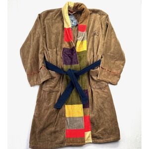 NEW Doctor Who 4th Doctor Tom Baker Brown Cotton Bathrobe Robe Factory One Size
